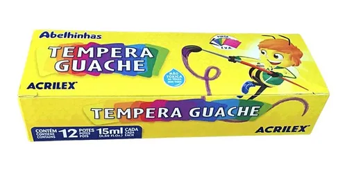 TINTA GUACHE 15 ML 12 CORES CX C/12 02012...