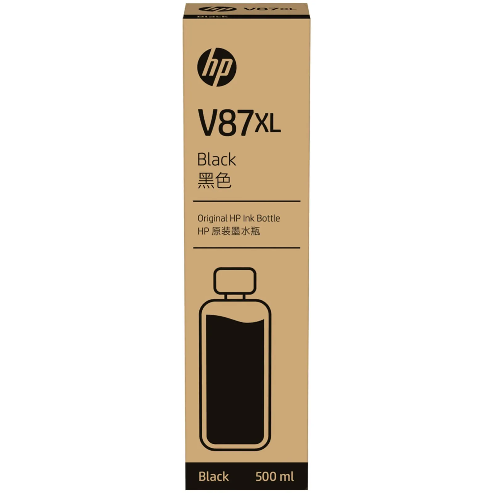 Garrafa de Tinta HP V87XL Preto 500ml Ori...