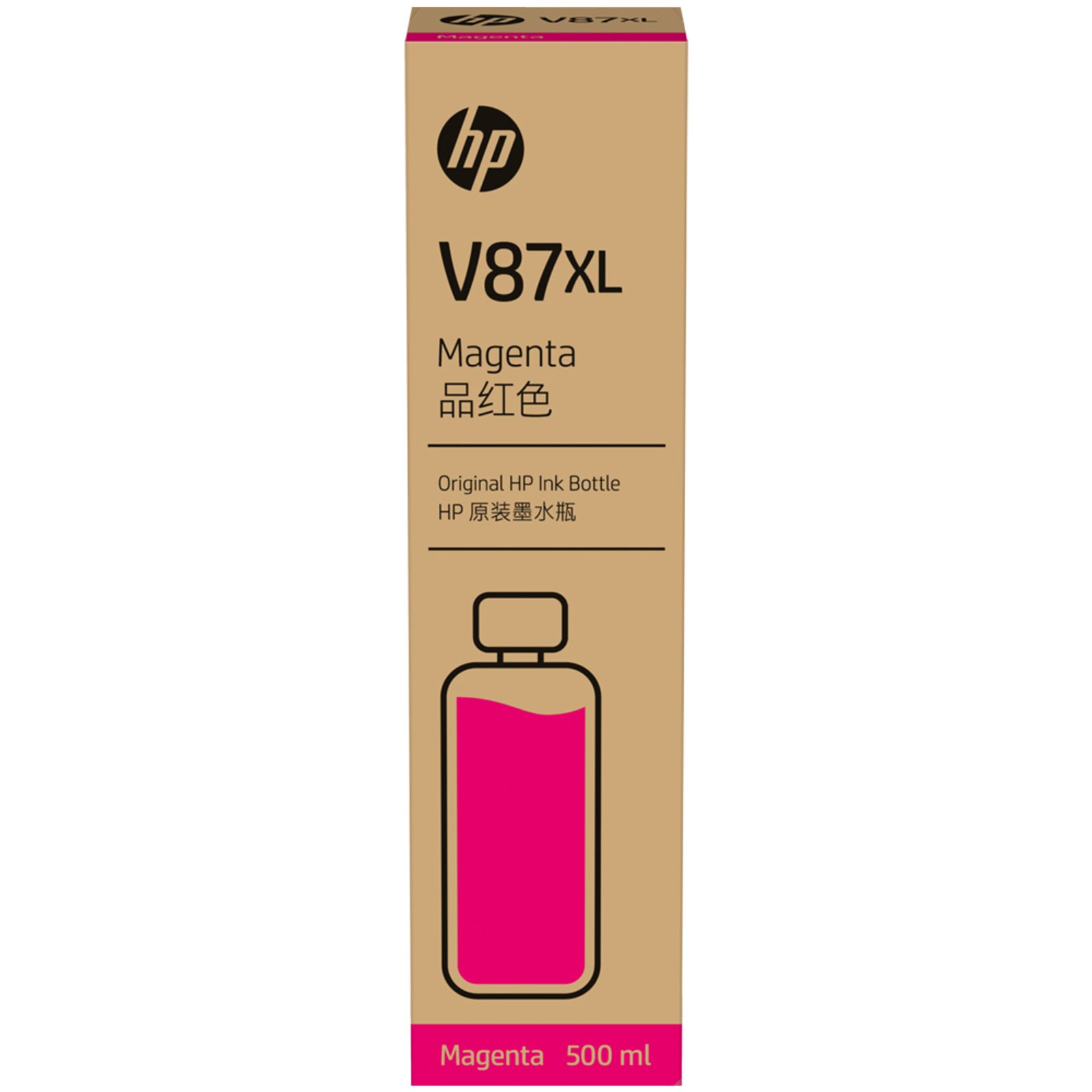 Garrafa de Tinta HP V87XL Magenta 500ml O...