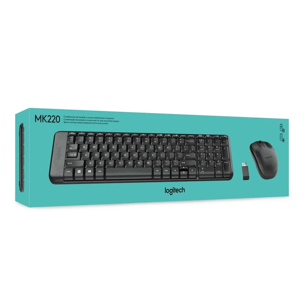 Combo Teclado e Mouse Sem Fio Logitech MK...