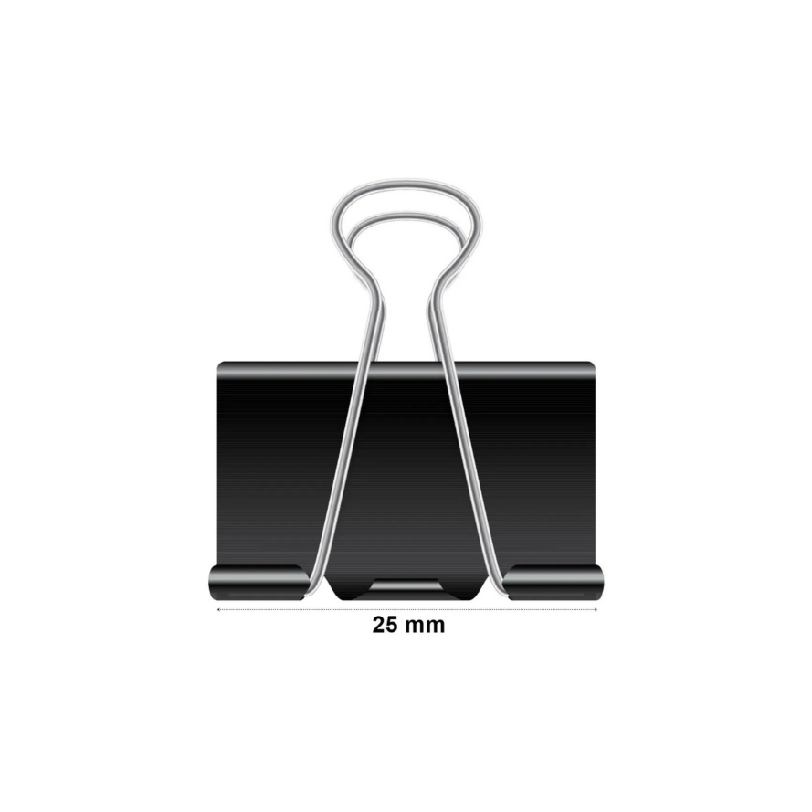 Prendedor de Metal Binder Preto 25 mm – p...