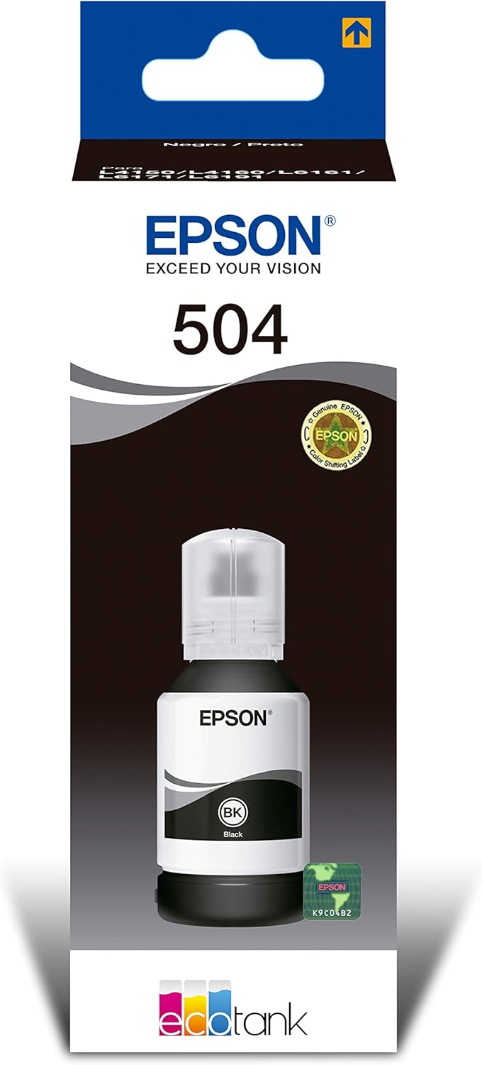 Refil de Tinta Epson T504 7.5K Preto - T504122-BR